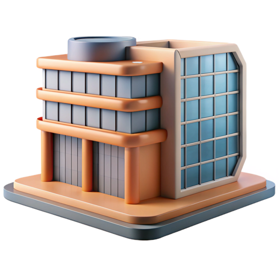 vibrant rustic Contemporary Architecture Office Building Cutout Element genuine png