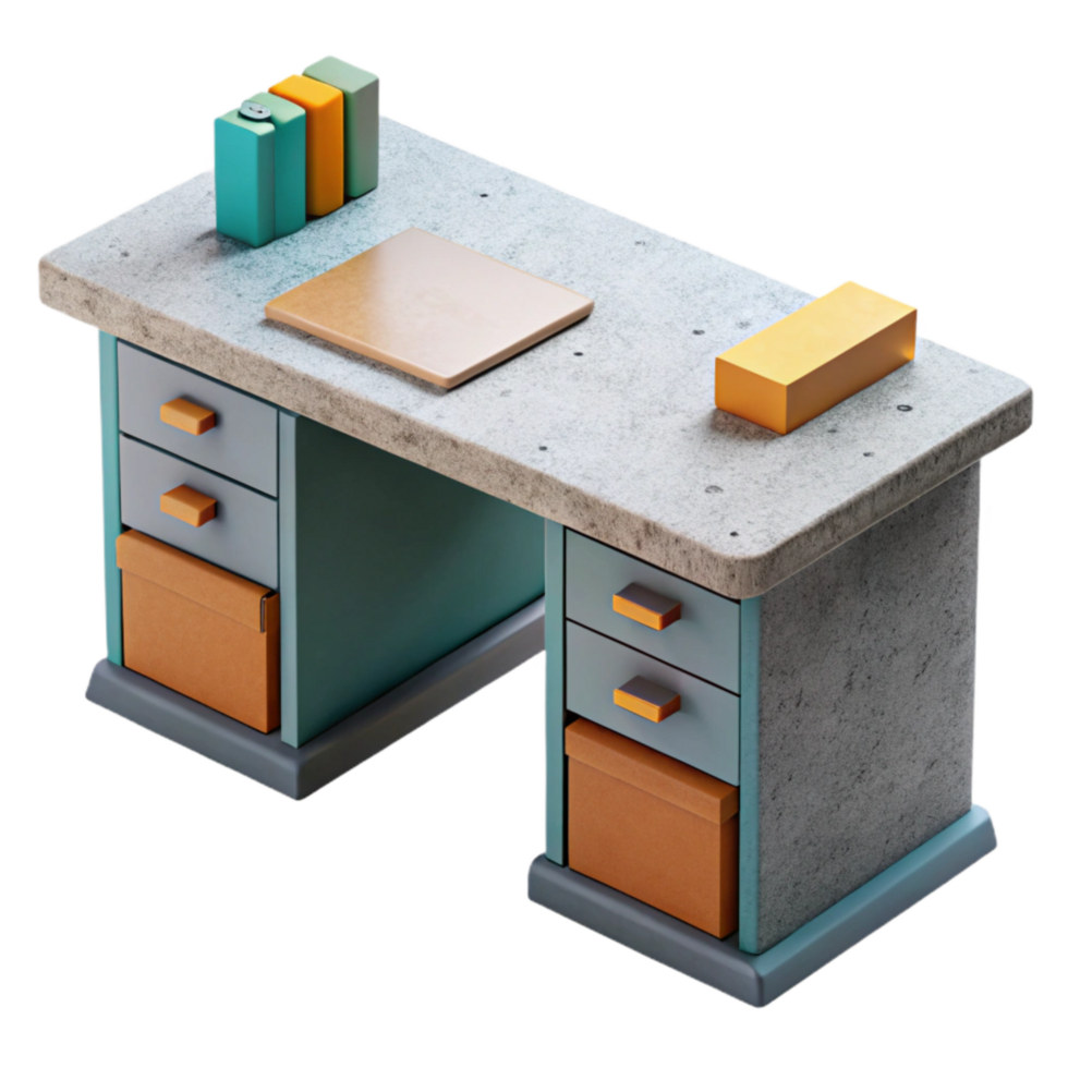 magnificent abstract Contemporary Office Desk Minimalist Design Cutout professional png