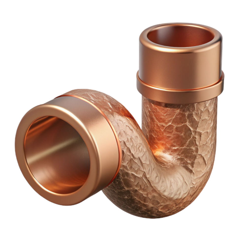 impressive creative Copper Pipe with Stone Texture Transparent Background high resolution png