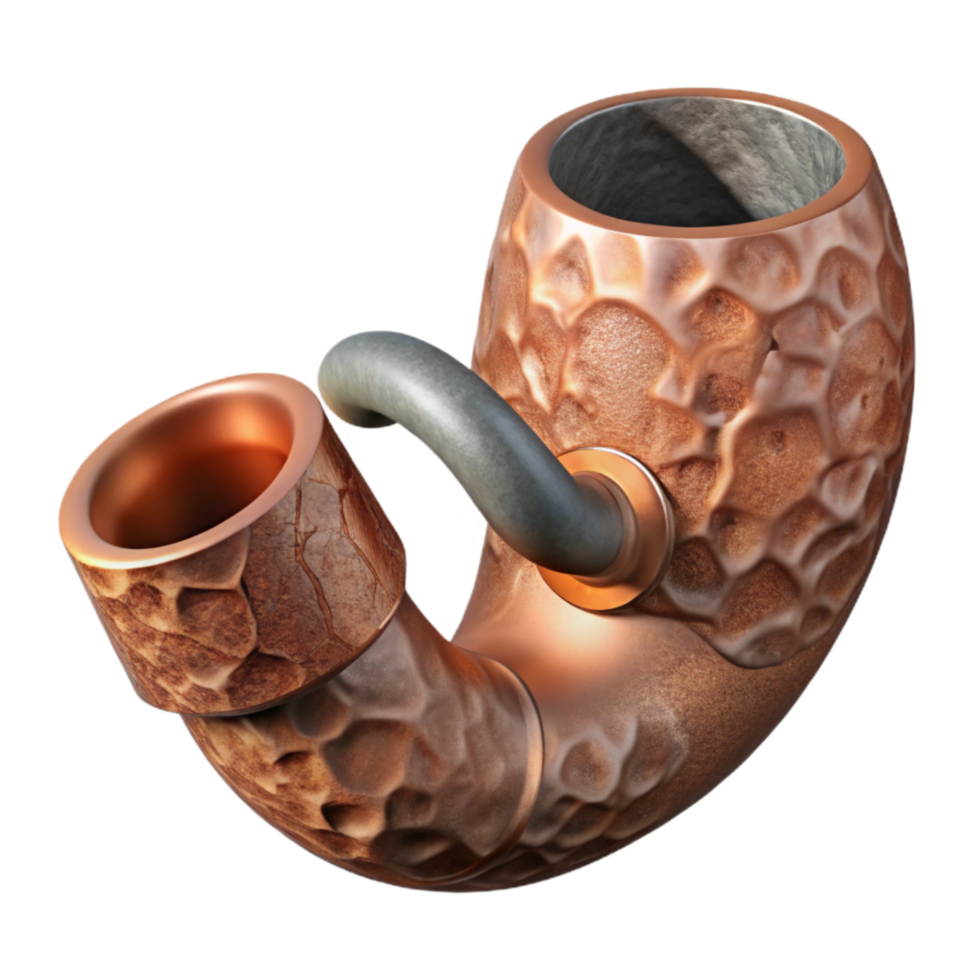 beautiful abstract Copper Pipe with Stone Texture Transparent Background authentic png
