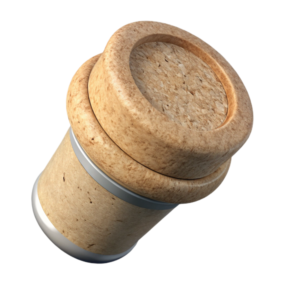 vibrant modern Cork Stopper Top View Isolated high resolution png