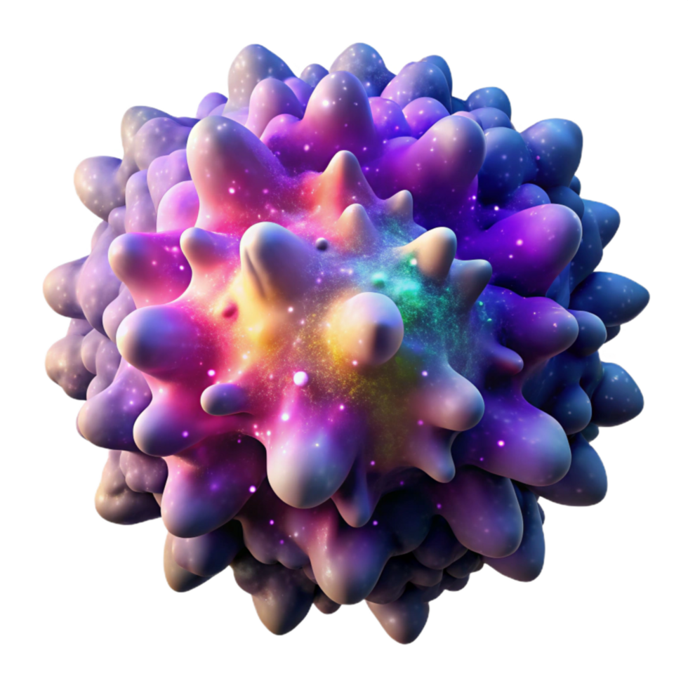 beautiful modern Cosmic Color Explosion in Weightless Environment Cutout professional png