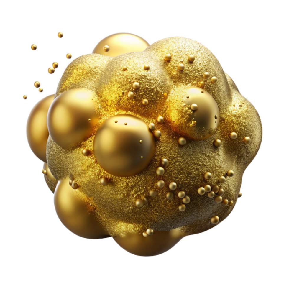 elegant abstract Cosmic Dust Sparkling Gold Transparent Background exclusive png