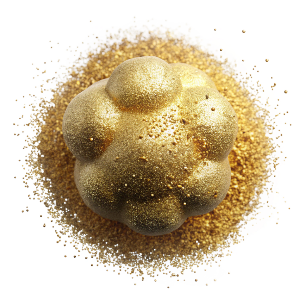 elegant classic Cosmic Dust Sparkling Gold Transparent Background authentic png