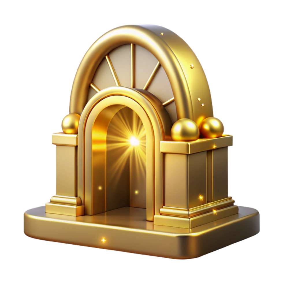 wonderful contemporary Cosmic Gate Golden Light Transparent Background 4K png