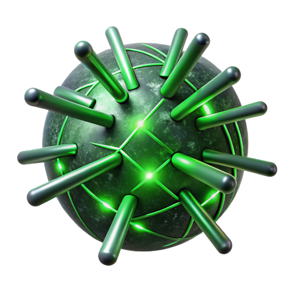 wonderful creative Cosmic Rays Glowing Green Lines Cutout professional png