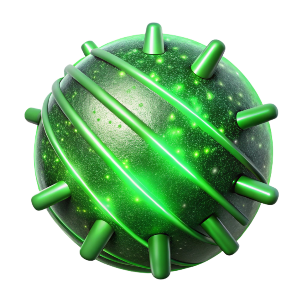 beautiful abstract Cosmic Rays Glowing Green Lines Cutout professional png