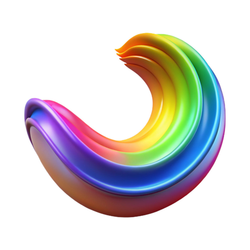 dramatic classic Cosmic Wave Colorful Spectrum Cutout high quality png