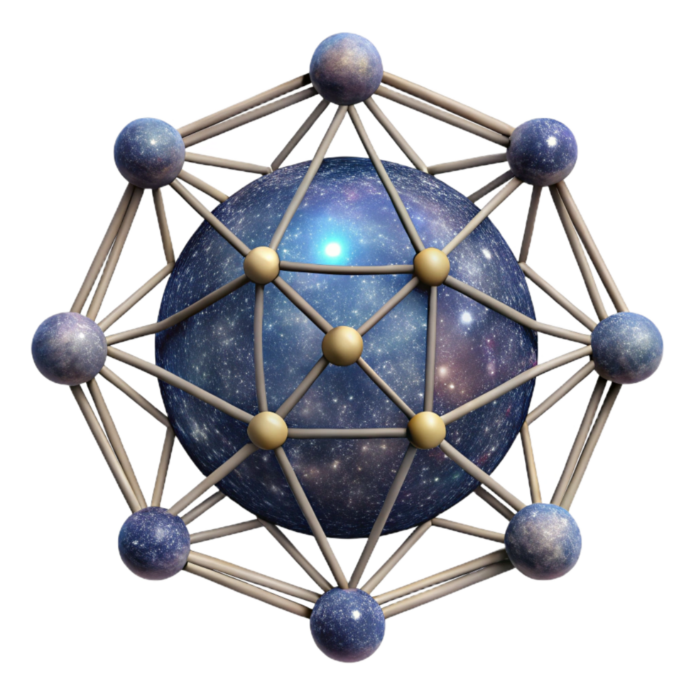 vibrant creative Cosmic Web Connecting Galaxies Cutout premium png
