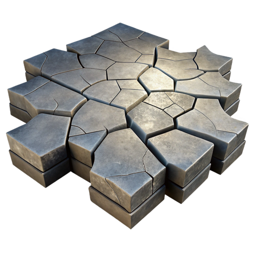 wonderful artistic Cracked Concrete Floor Texture Dark Gray Isolated exclusive png