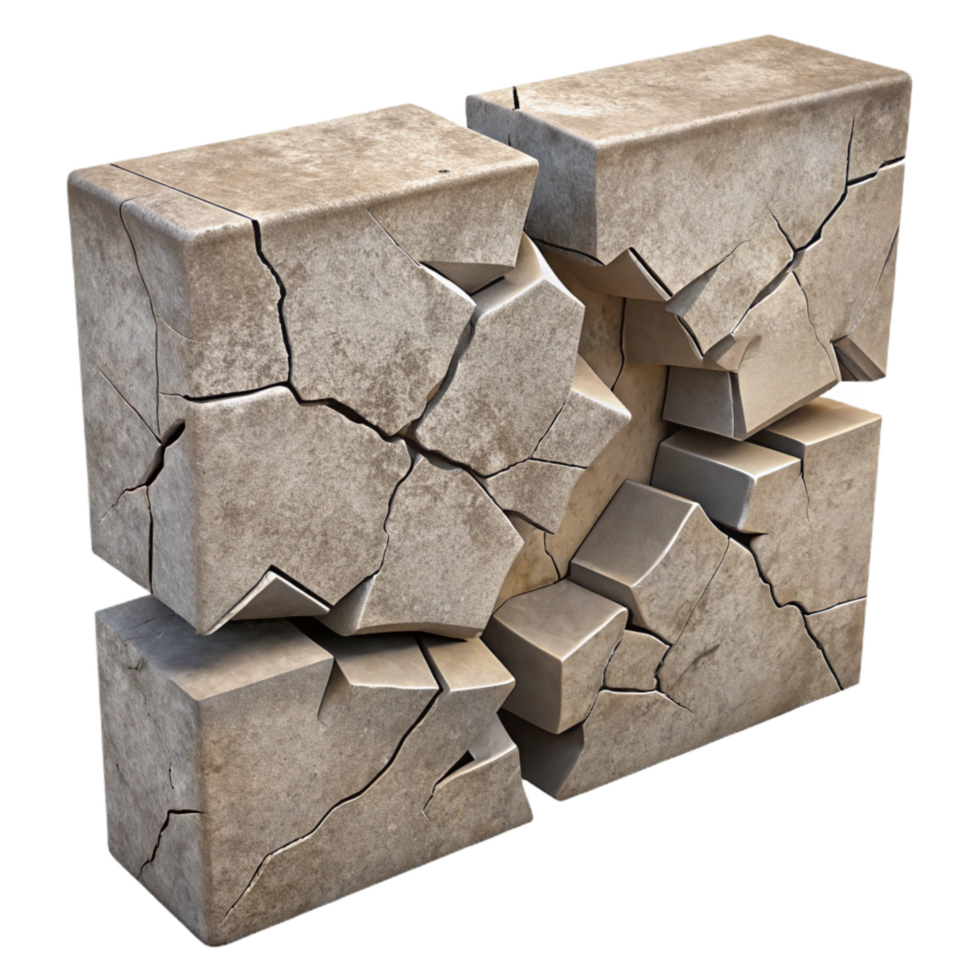 impressive rustic Cracked Concrete Wall Texture Cutout Isolated detailed png