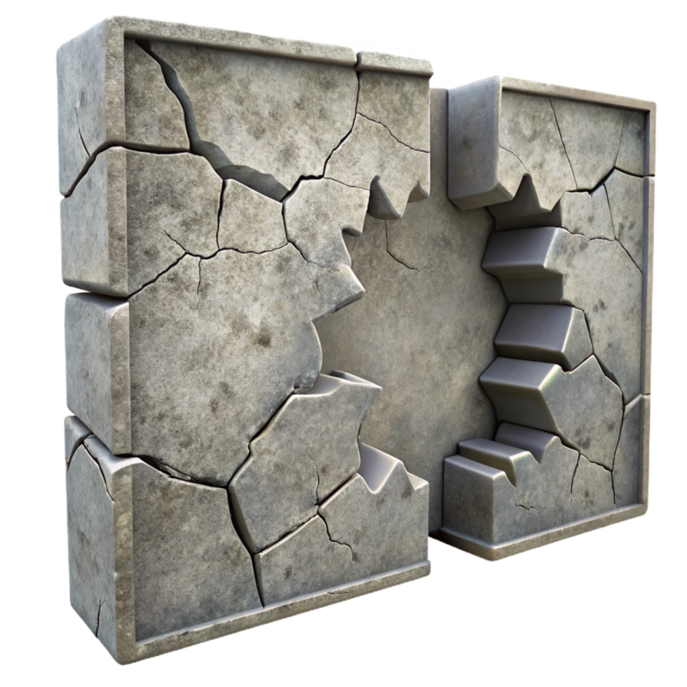 magnificent traditional Cracked Concrete Wall Texture Cutout Isolated high quality png