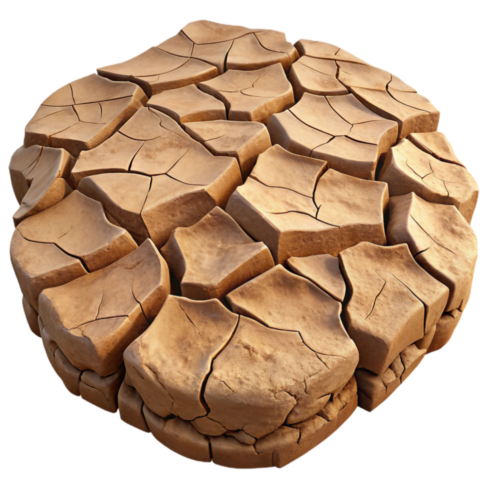 dramatic classic Cracked Desert Ground Texture Cutout authentic png