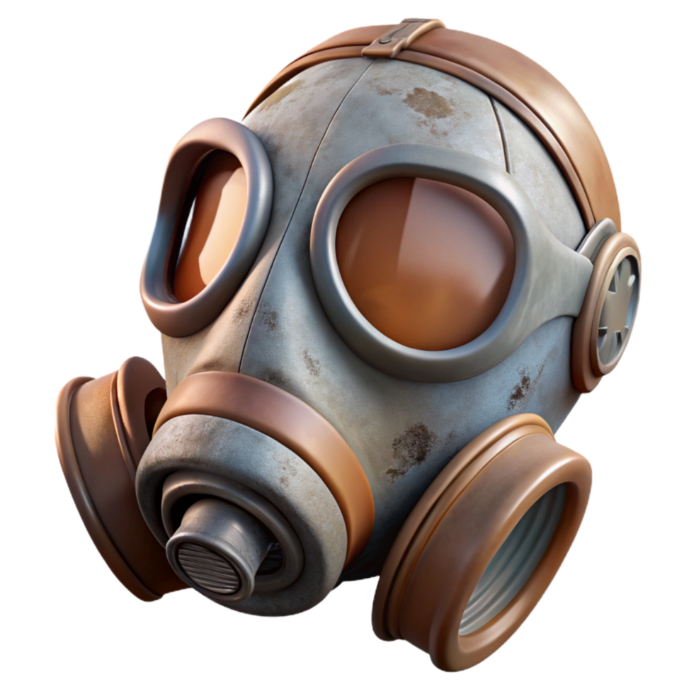 dramatic creative Cracked Gas Mask Visor Cutout professional png