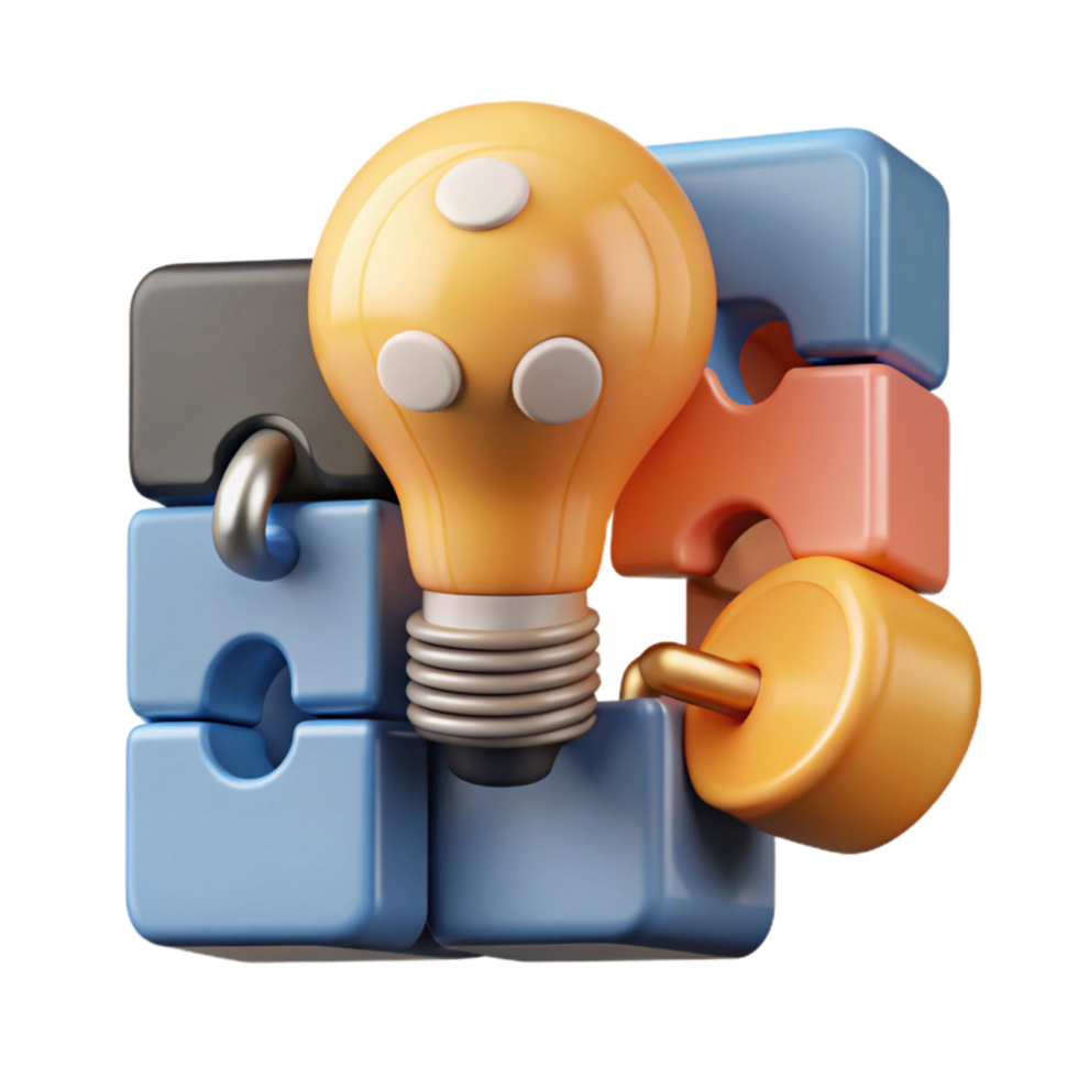 wonderful abstract Creative Problem Solving Diagram Cutout with Innovative Ideas original png