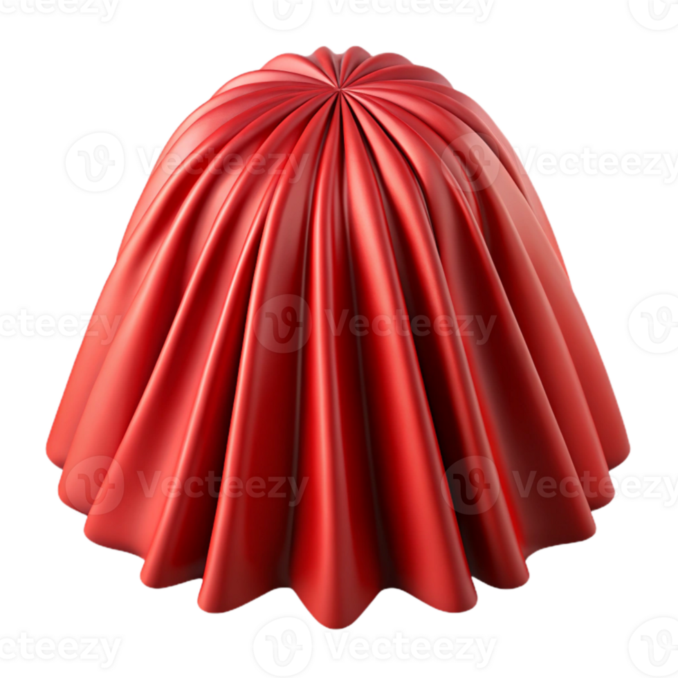 extraordinary abstract Crimson Red Velvet Fabric Button Tufted Isolated high quality png