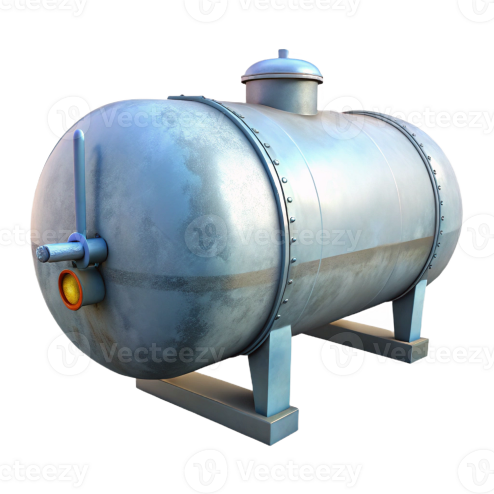 impressive vintage Cryogenic Preservation Tank Side View Transparent Background original png