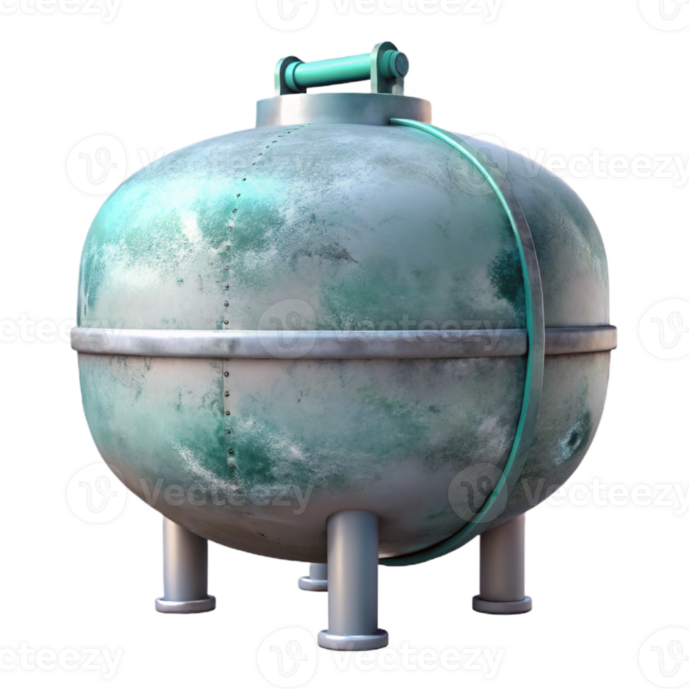 dramatic traditional Cryogenic Preservation Tank Side View Transparent Background professional png