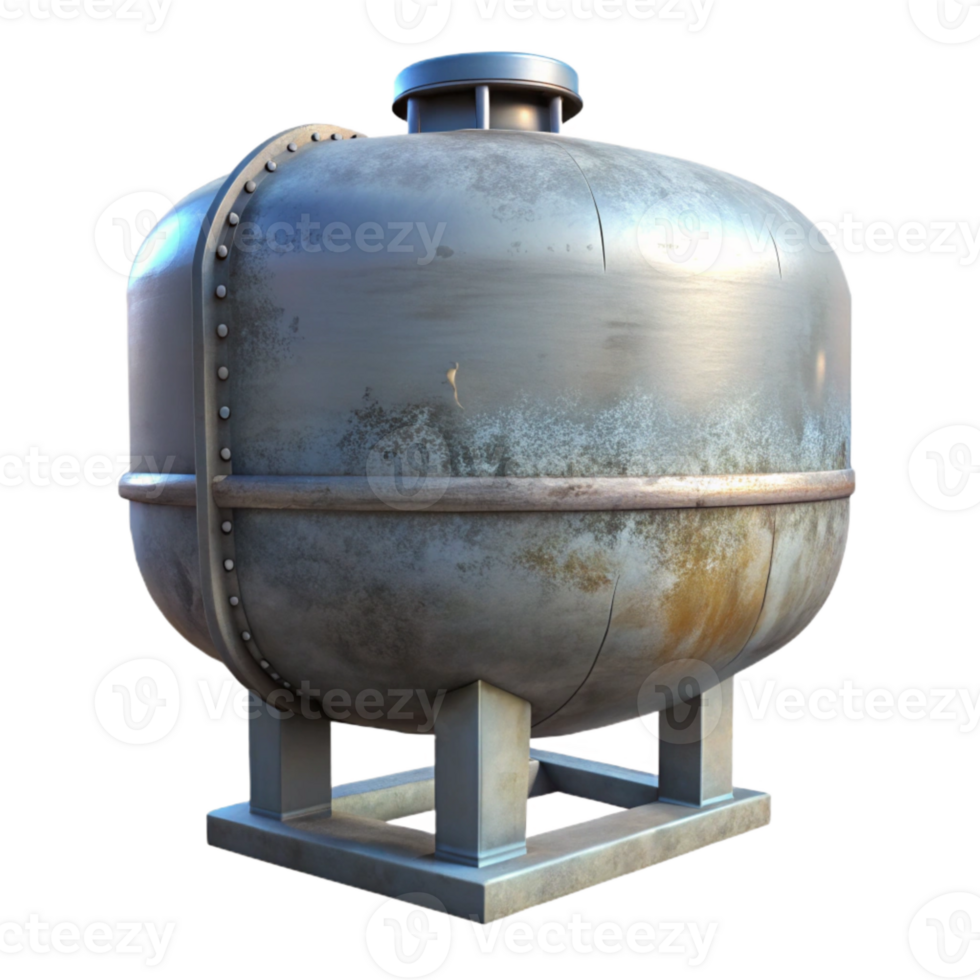 serene modern Cryogenic Preservation Tank Side View Transparent Background detailed png