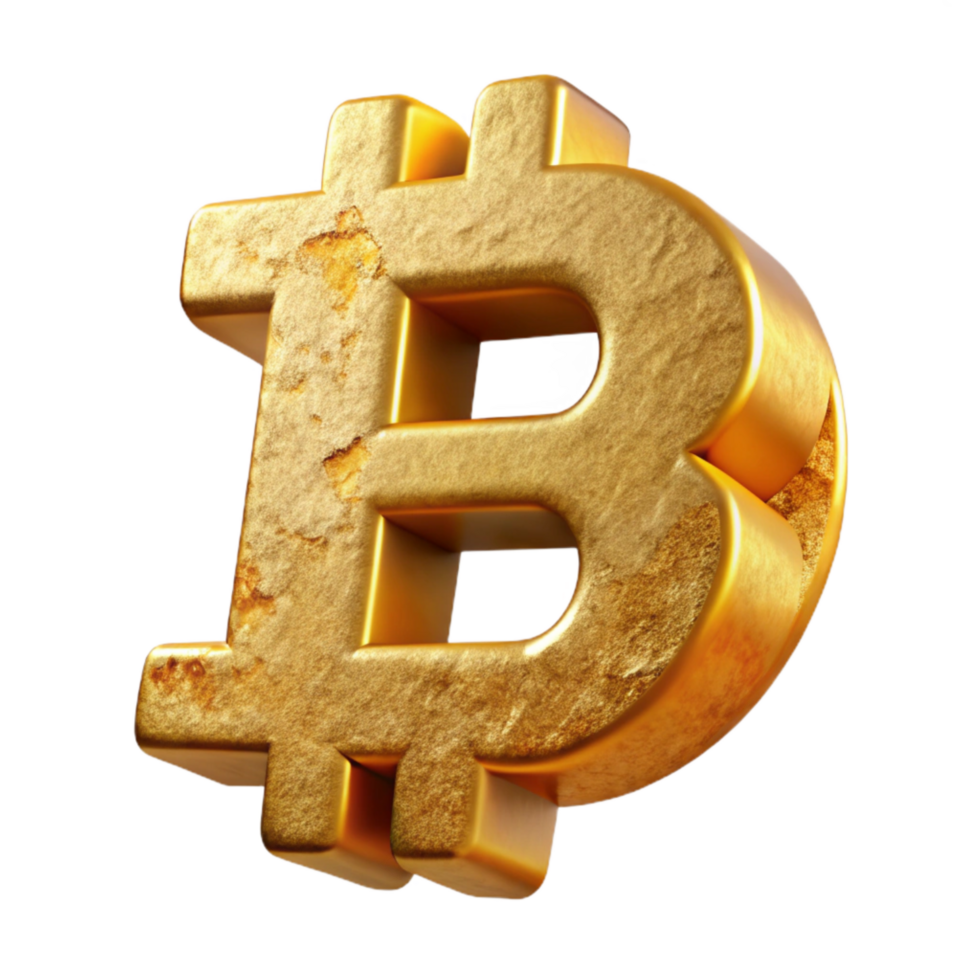 magnificent contemporary Cryptocurrency Bitcoin Symbol Gold Cutout high resolution png