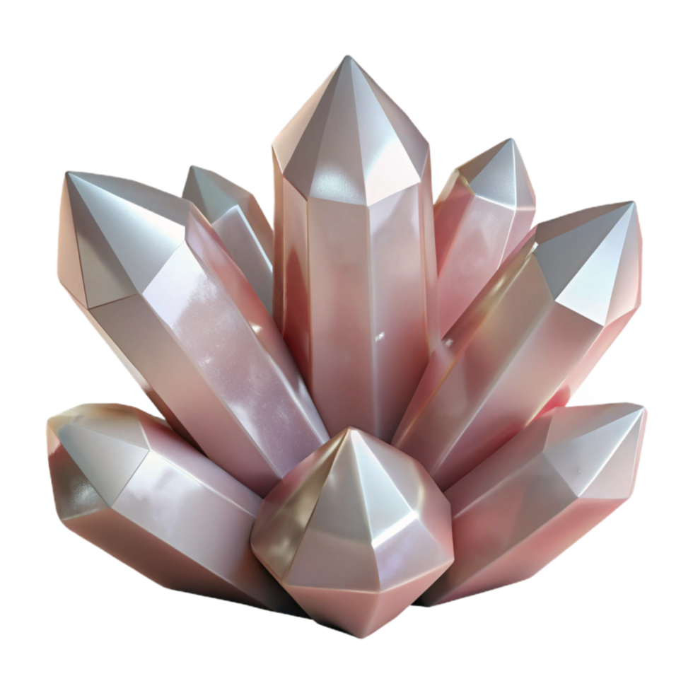 dramatic abstract Crystal Cluster Clear Quartz Geometric Formation Transparent Background exclusive png