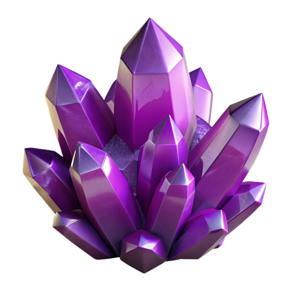 wonderful classic Crystal Cluster Amethyst Purple Hues Geometric Formation Isolated original png