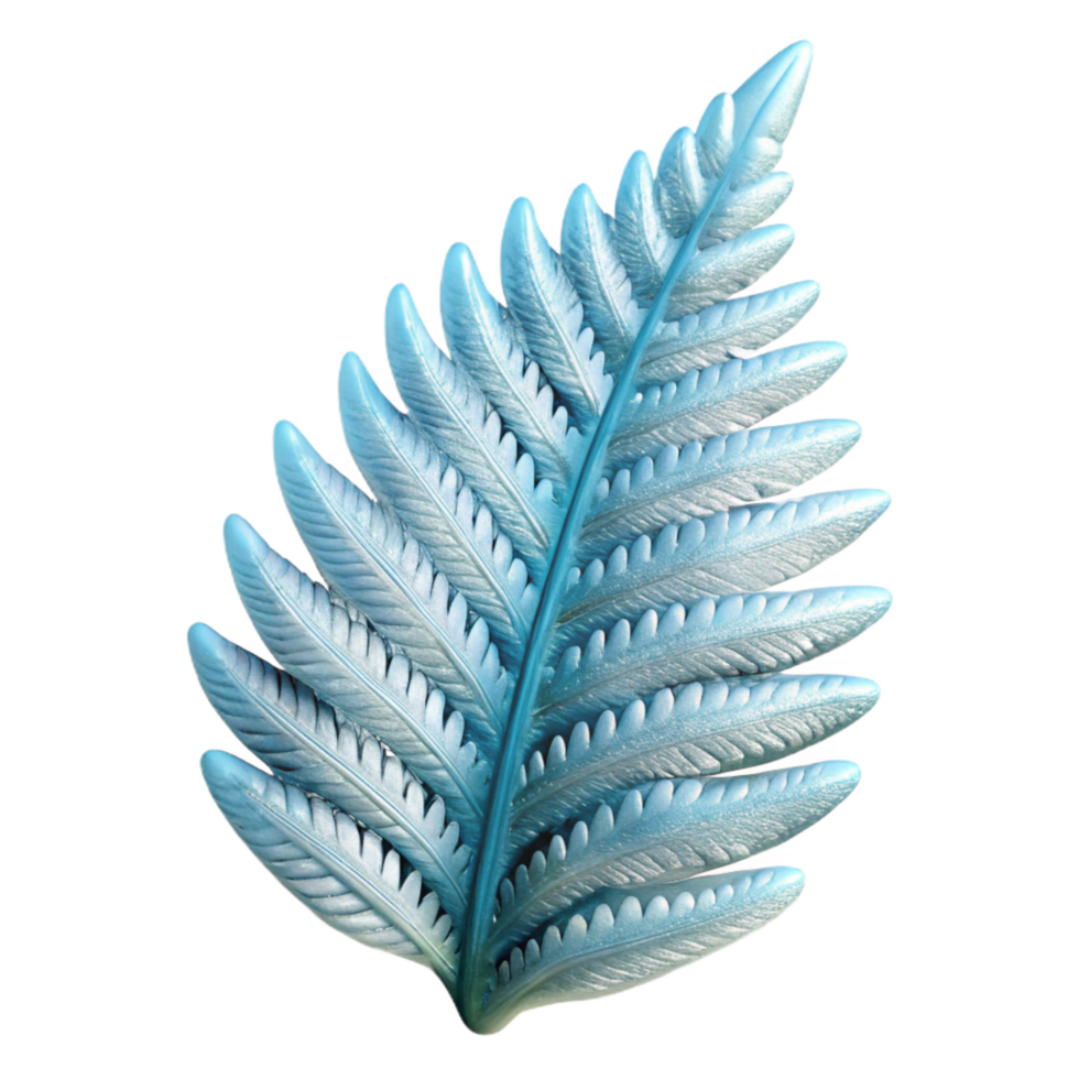 stunning vintage Crystallized Fern Frond Cutout with Delicate Structure high resolution png
