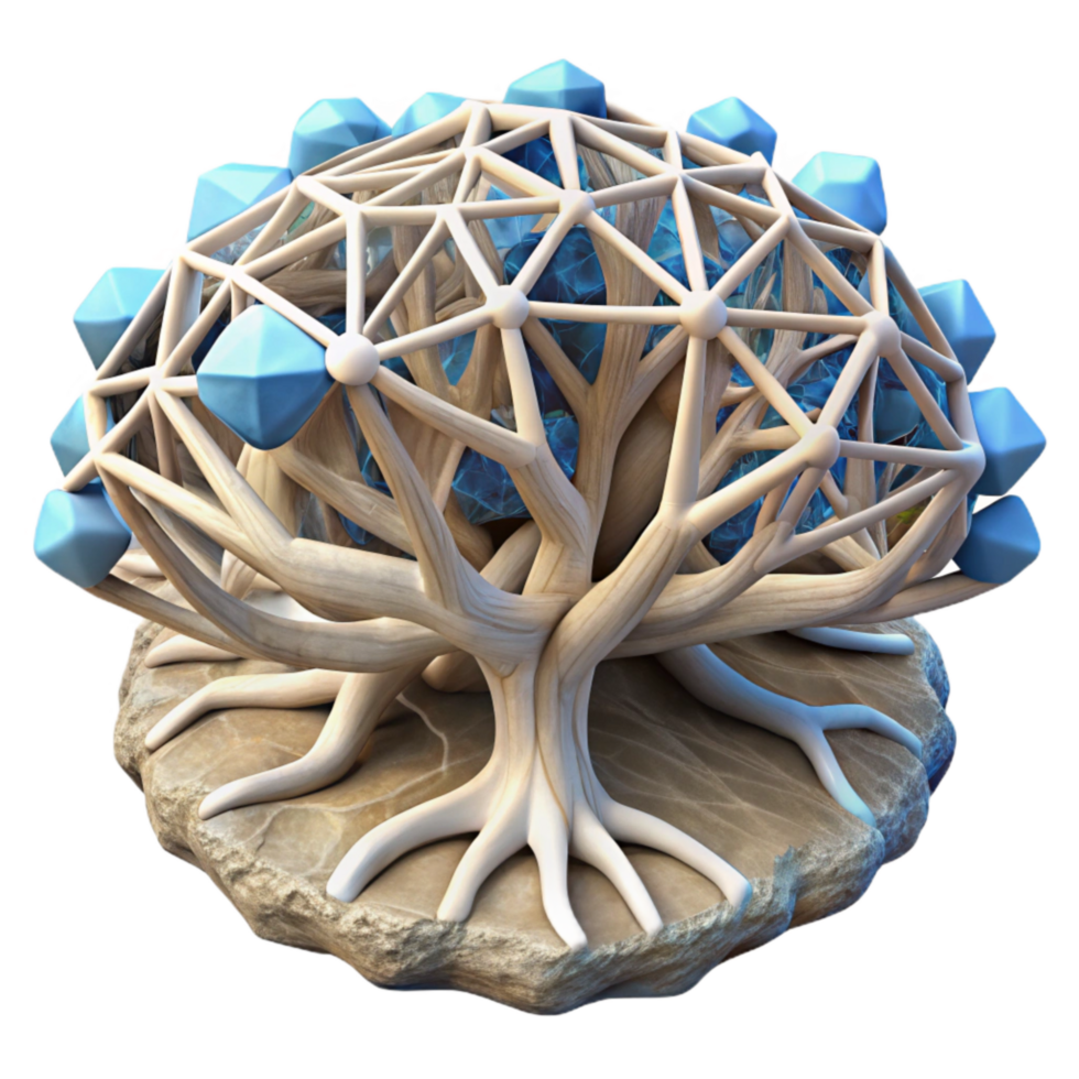 wonderful classic Crystallized Tree Root System Cutout with Intricate Network authentic png