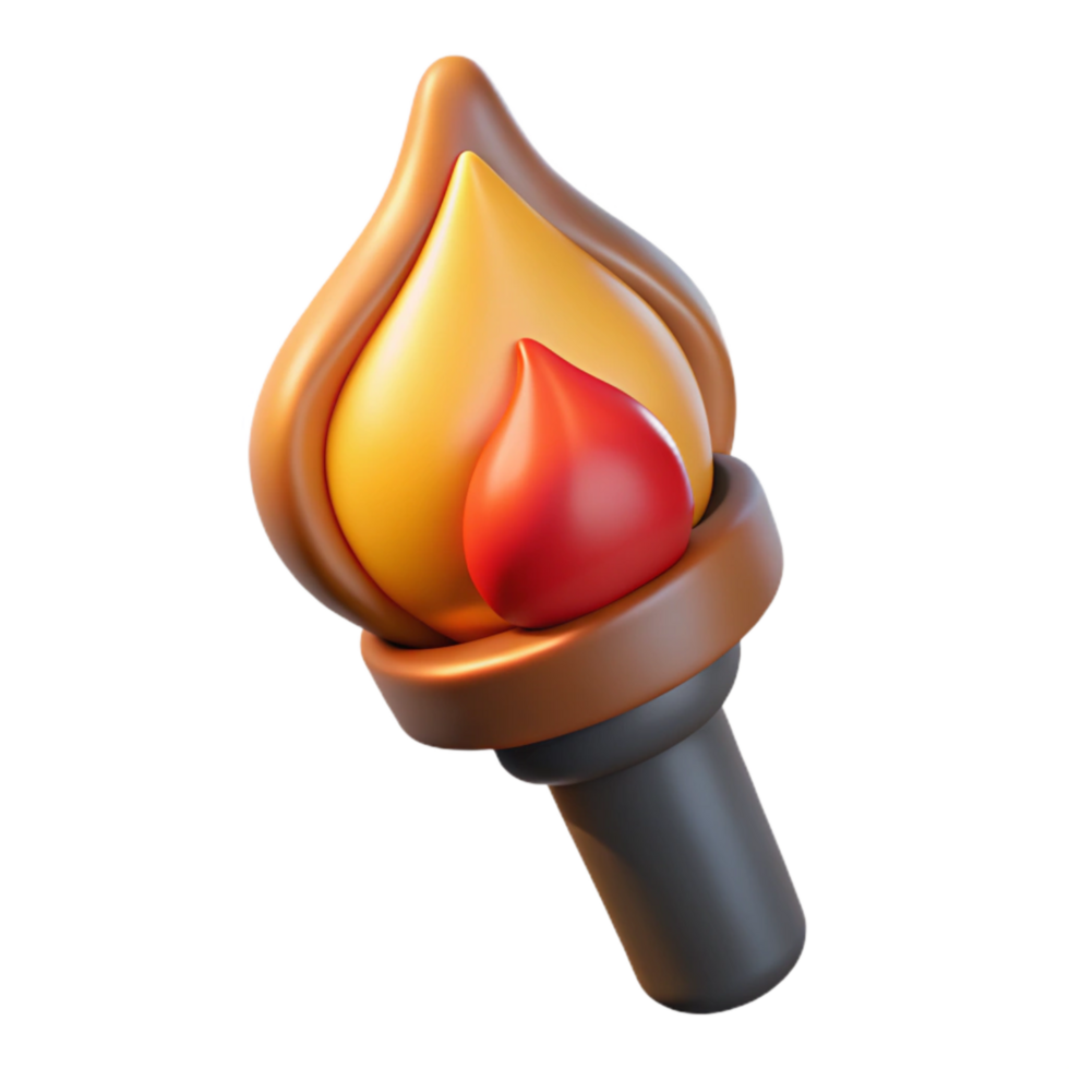 dramatic abstract Culinary Torch Flame Close Up Isolated Element 4K png