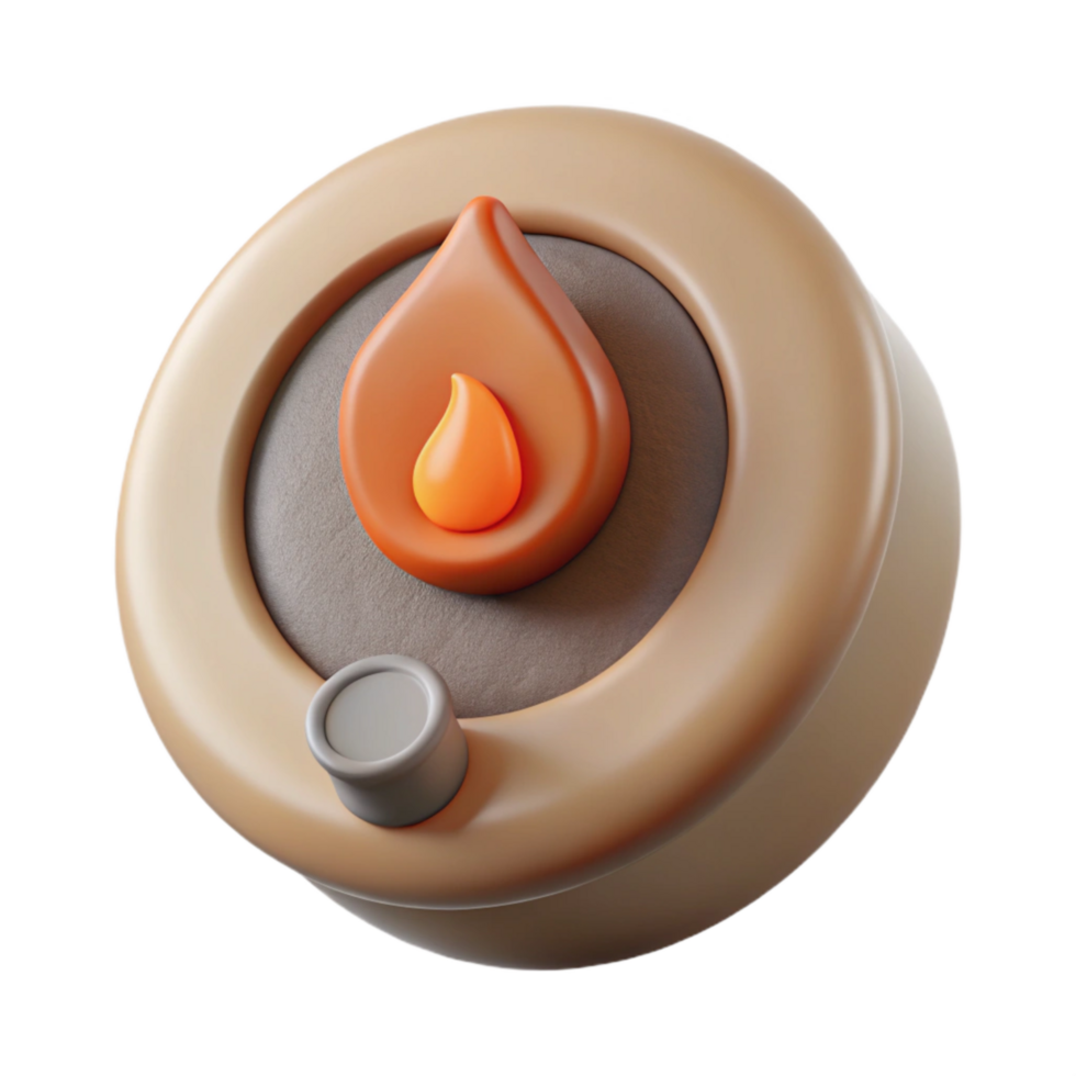 elegant rustic Culinary Torch Ignition Button Cutout Transparent Background professional png