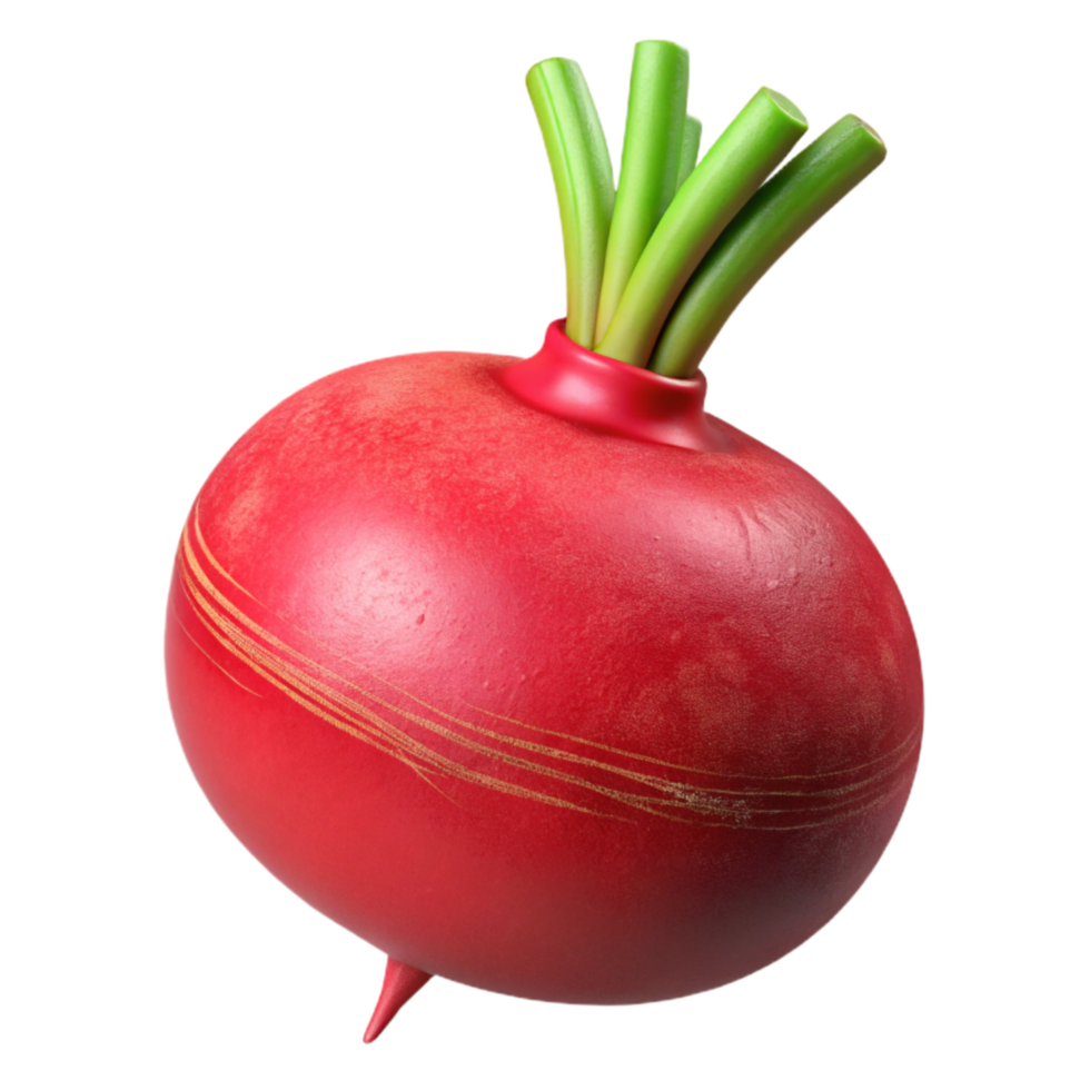 elegant minimalist Cultivated Radish Red Root Transparent Background high quality png