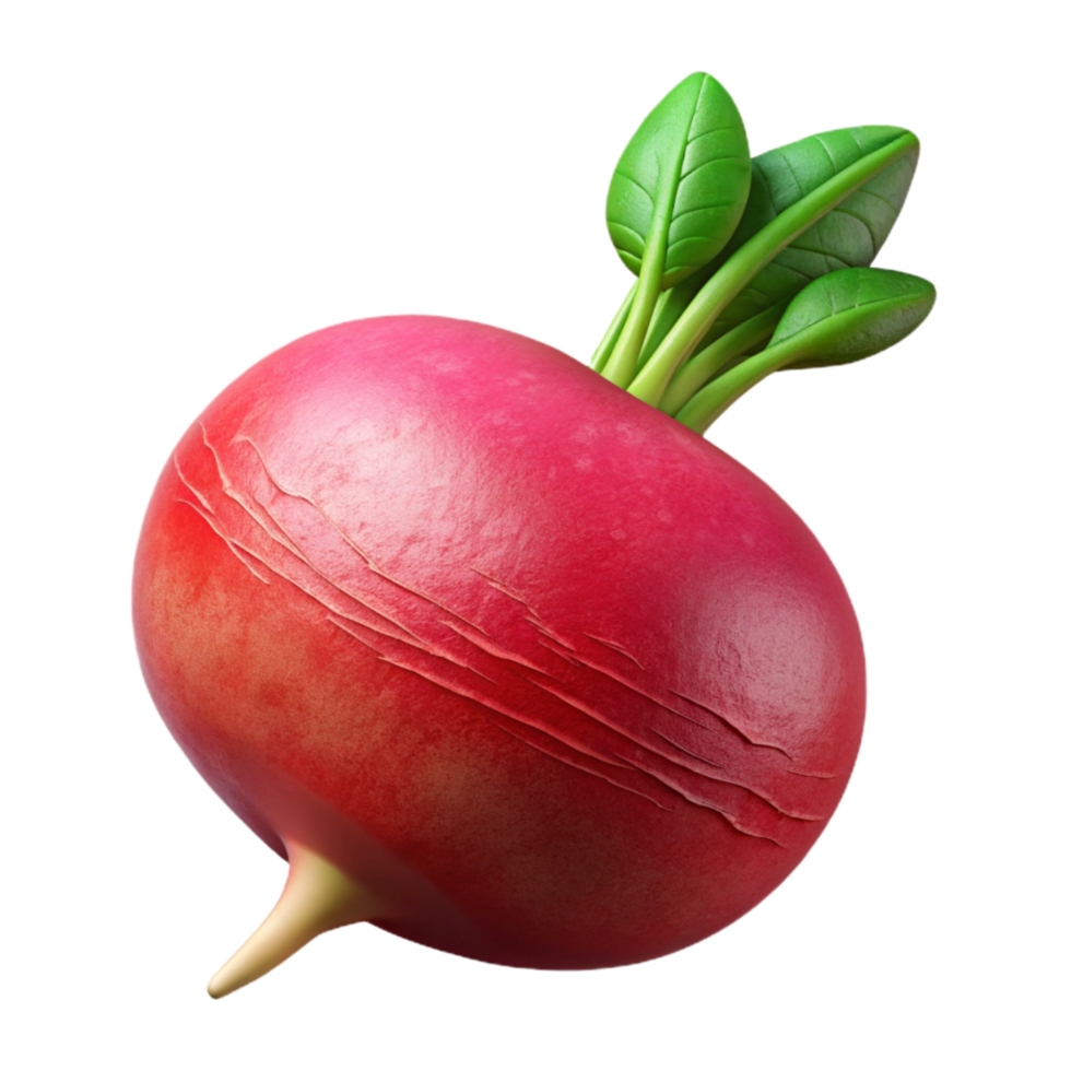 serene creative Cultivated Radish Red Root Transparent Background high resolution png