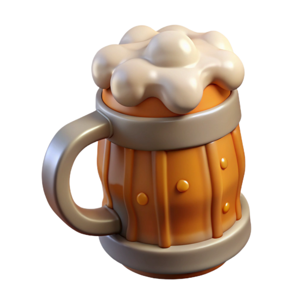 serene rustic Cultured Beer Mug Isolated on White high resolution png