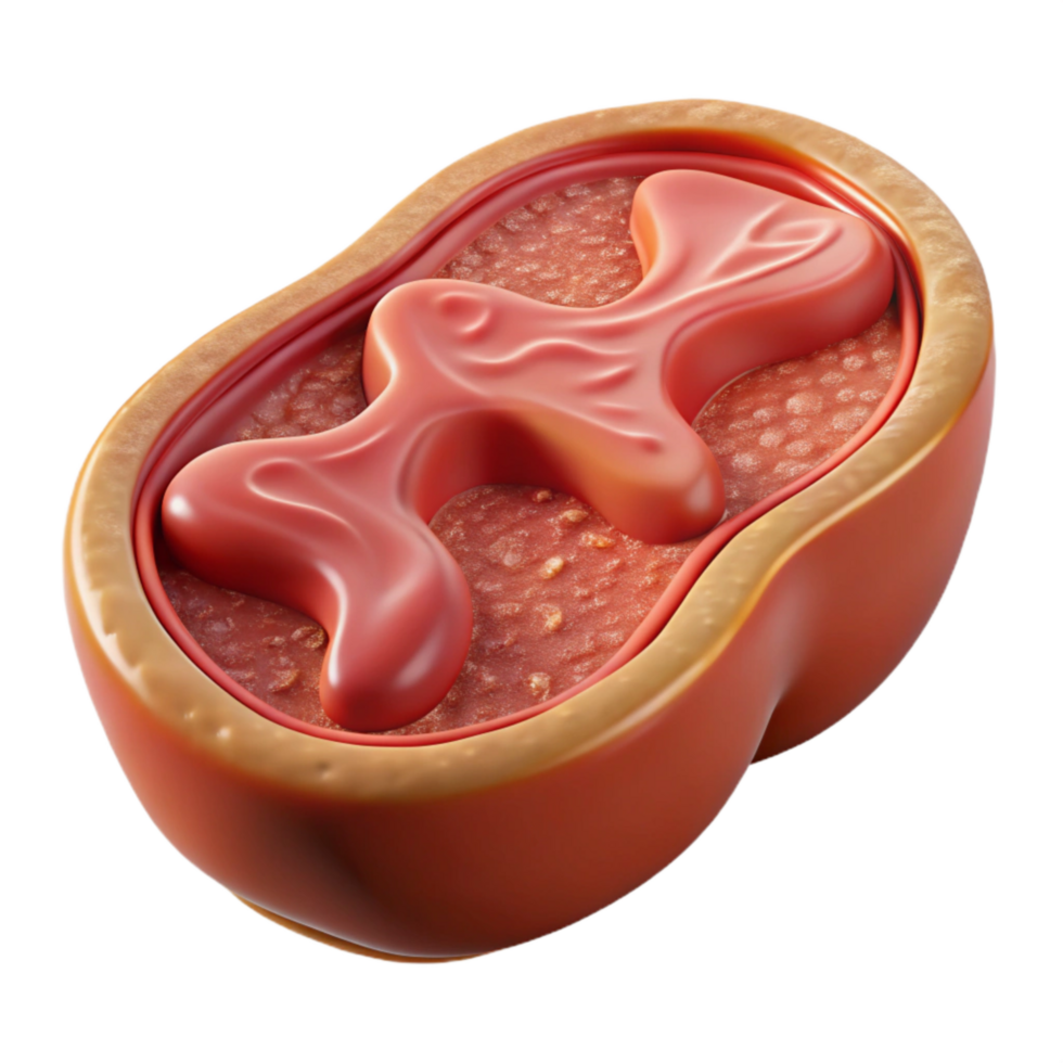 magnificent minimalist Cultured Meat Slice Microscope View Isolated Element professional png