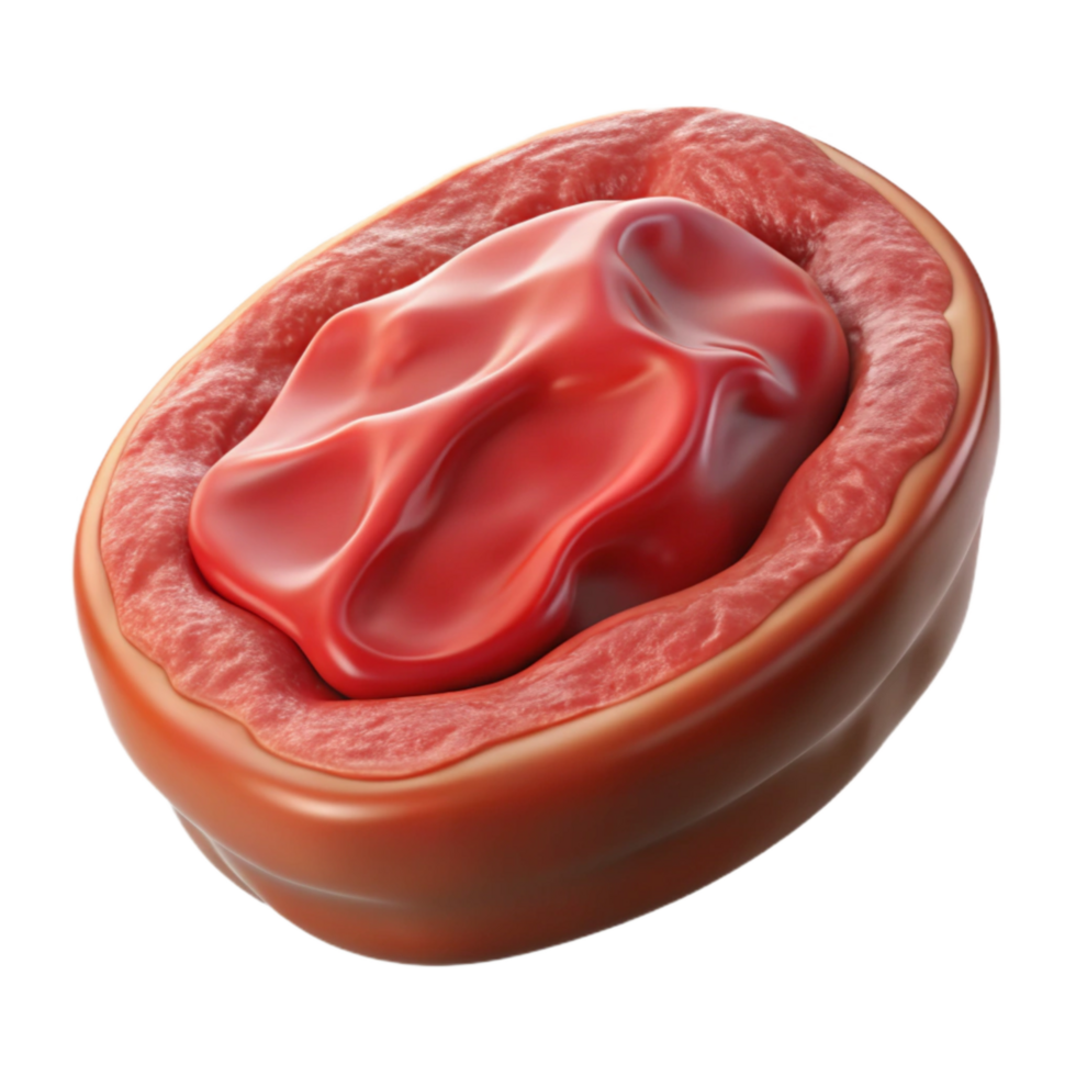beautiful traditional Cultured Meat Slice Microscope View Isolated Element exclusive png