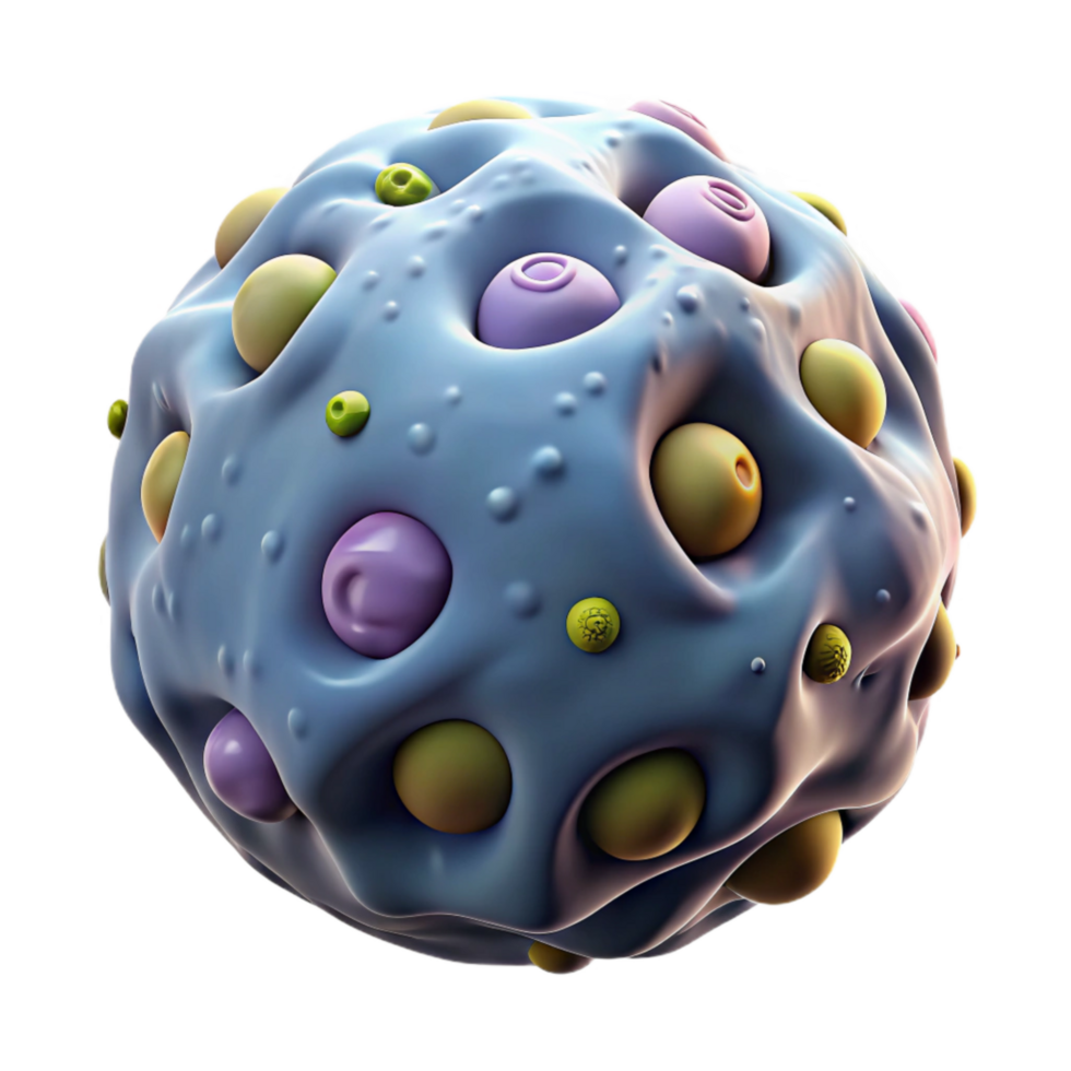 magnificent artistic Cultured Yeast Cell Microscopic View Cutout high quality png