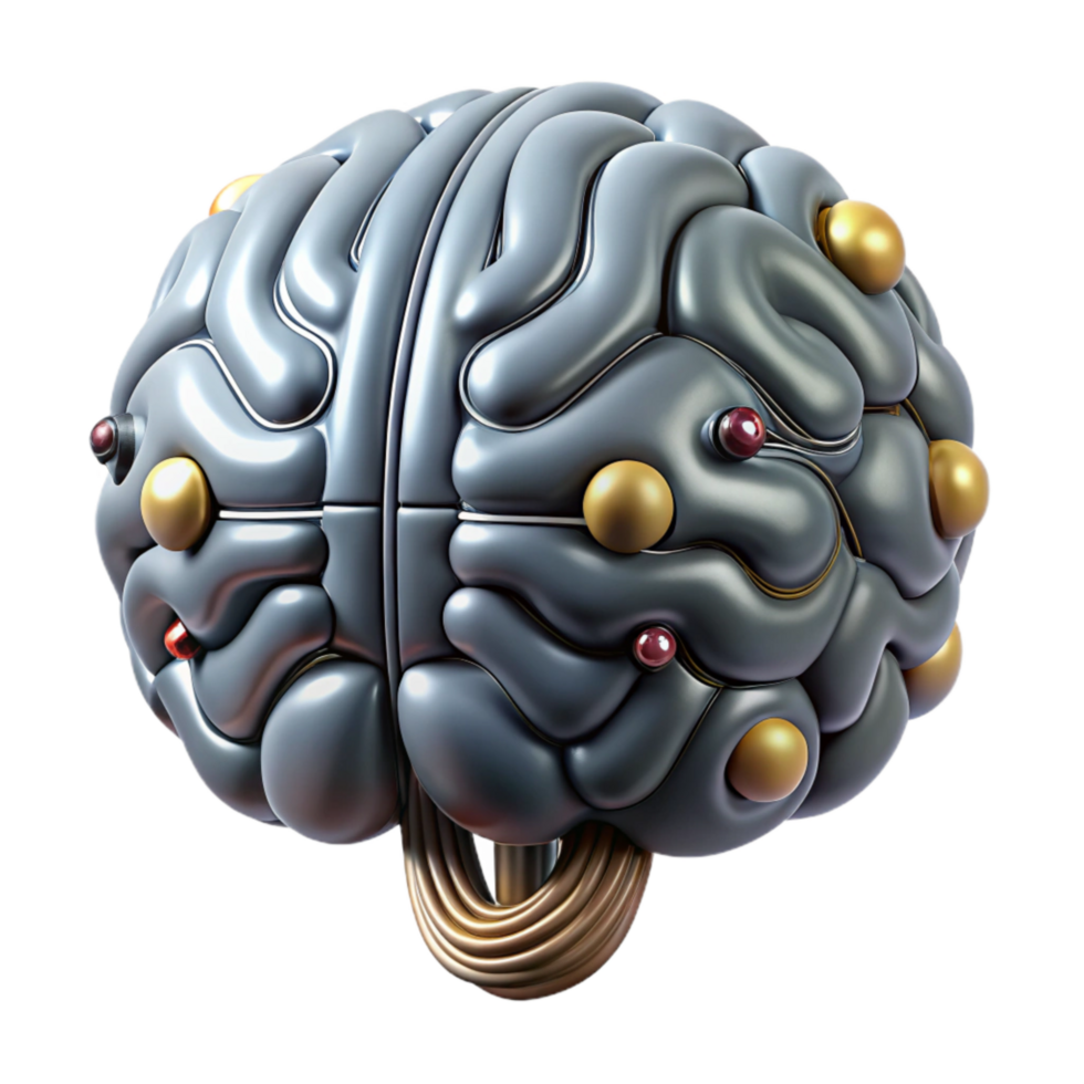 wonderful classic Cybernetic Brain Interface Neural Network Isolated Element professional png