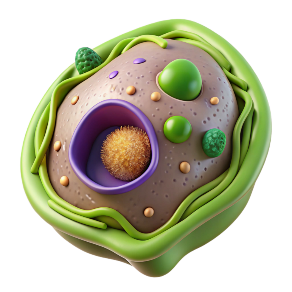 impressive rustic Cybernetic Plant Cell Cutout with Microscopic Detail genuine png
