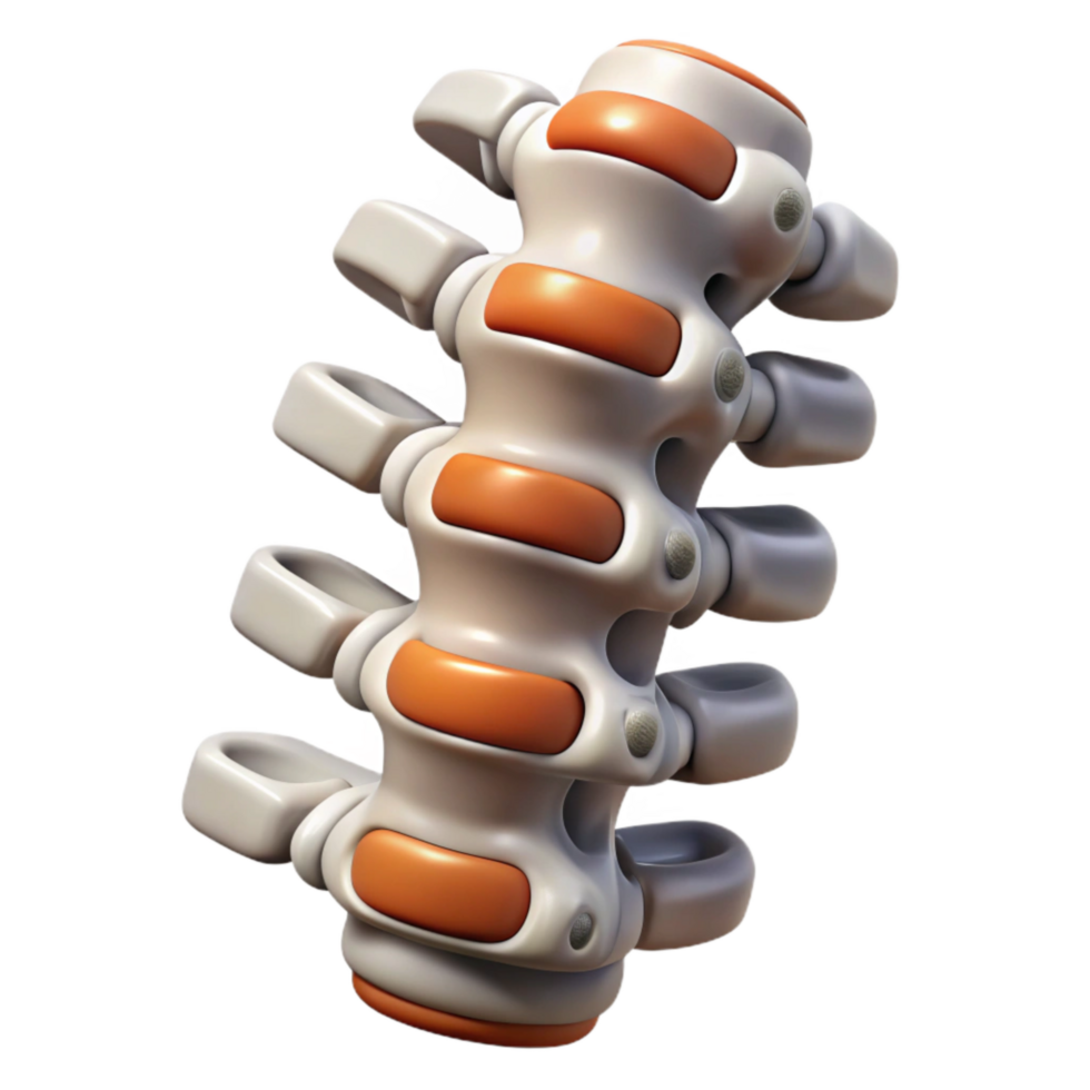 wonderful traditional Cybernetic Spine with Flexible Segments Cutout authentic png