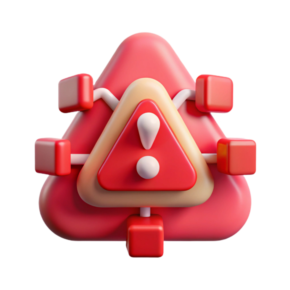 impressive abstract Cybersecurity Awareness Graphic Isolated with Red Alert genuine png