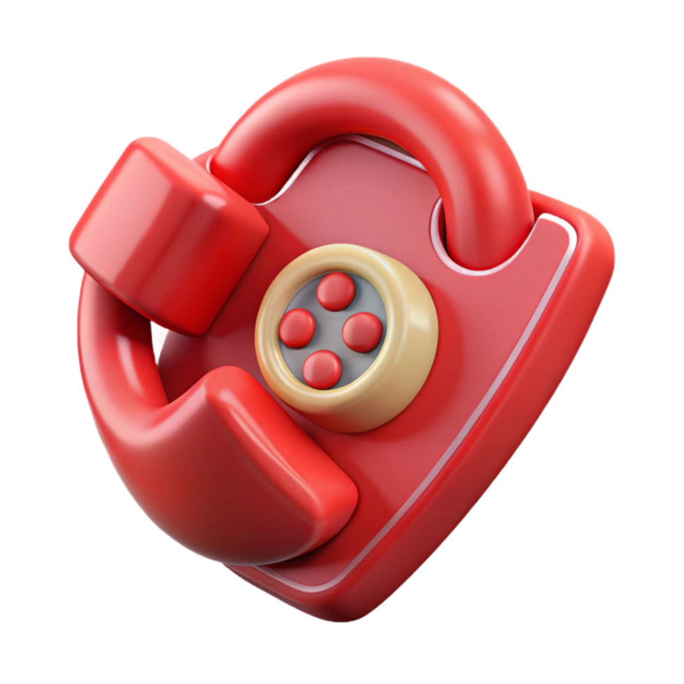 stunning traditional Cybersecurity Response Graphic with Red Phone Transparent Background high resolution png
