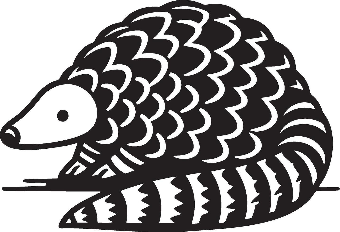 Cute Pangolin Illustration. vector