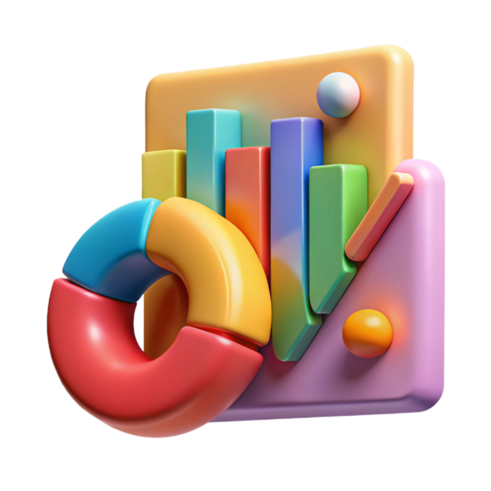 magnificent artistic Data Analytics Chart Cutout Colorful Design genuine png