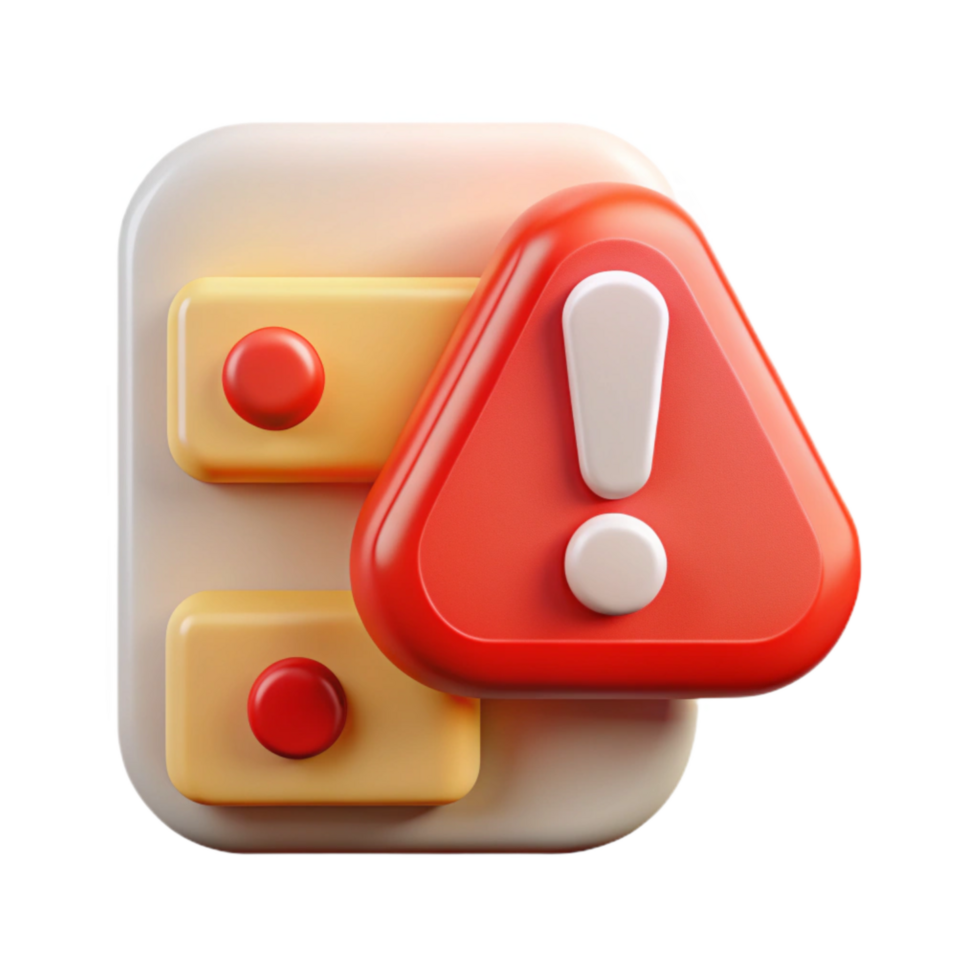 impressive modern Data Breach Alert with Red Exclamation Mark Transparent Background exclusive png