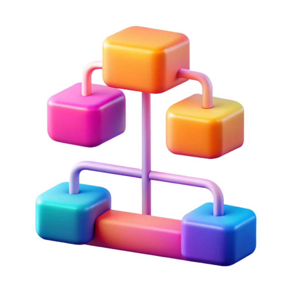 vibrant rustic Data Flow Visualization with Bright Color Gradient 4K png