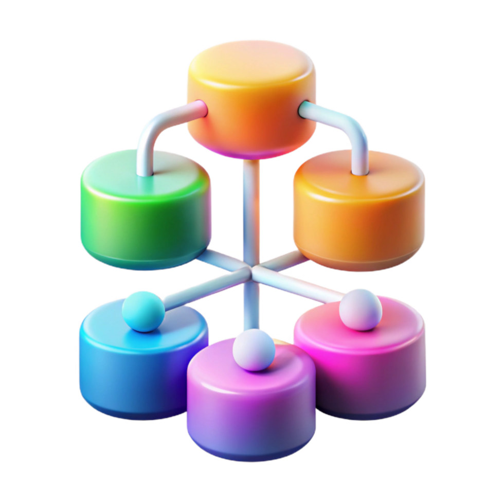 wonderful abstract Data Flow Visualization with Bright Color Gradient original png