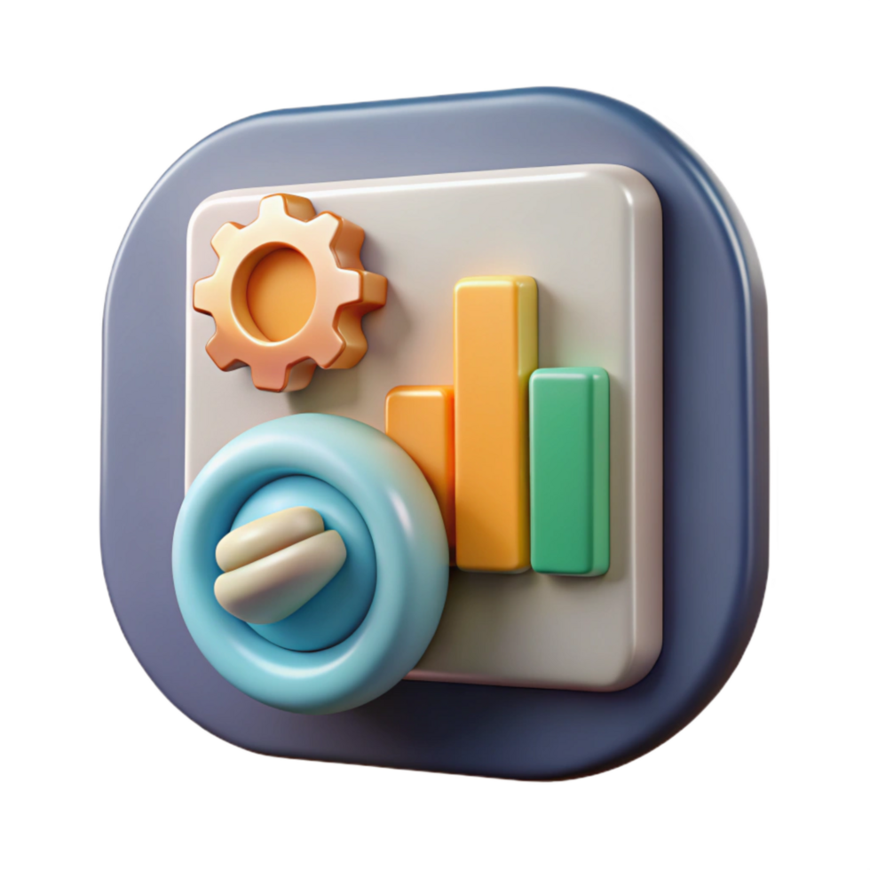stunning classic Data Processing Icon Isolated with Progress Bar detailed png