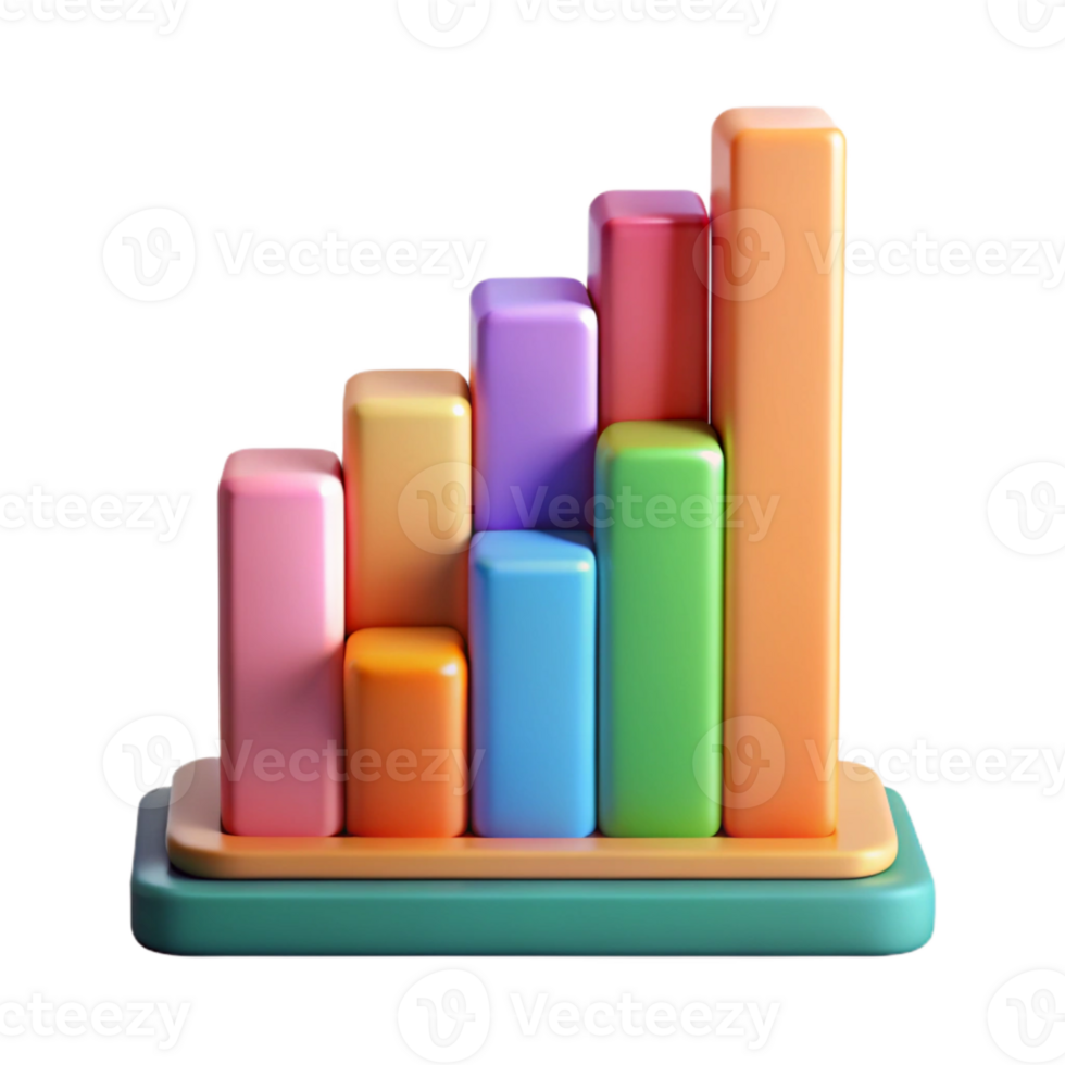 stunning artistic Data Visualization Chart Bar Graph Blue Cutout high resolution png