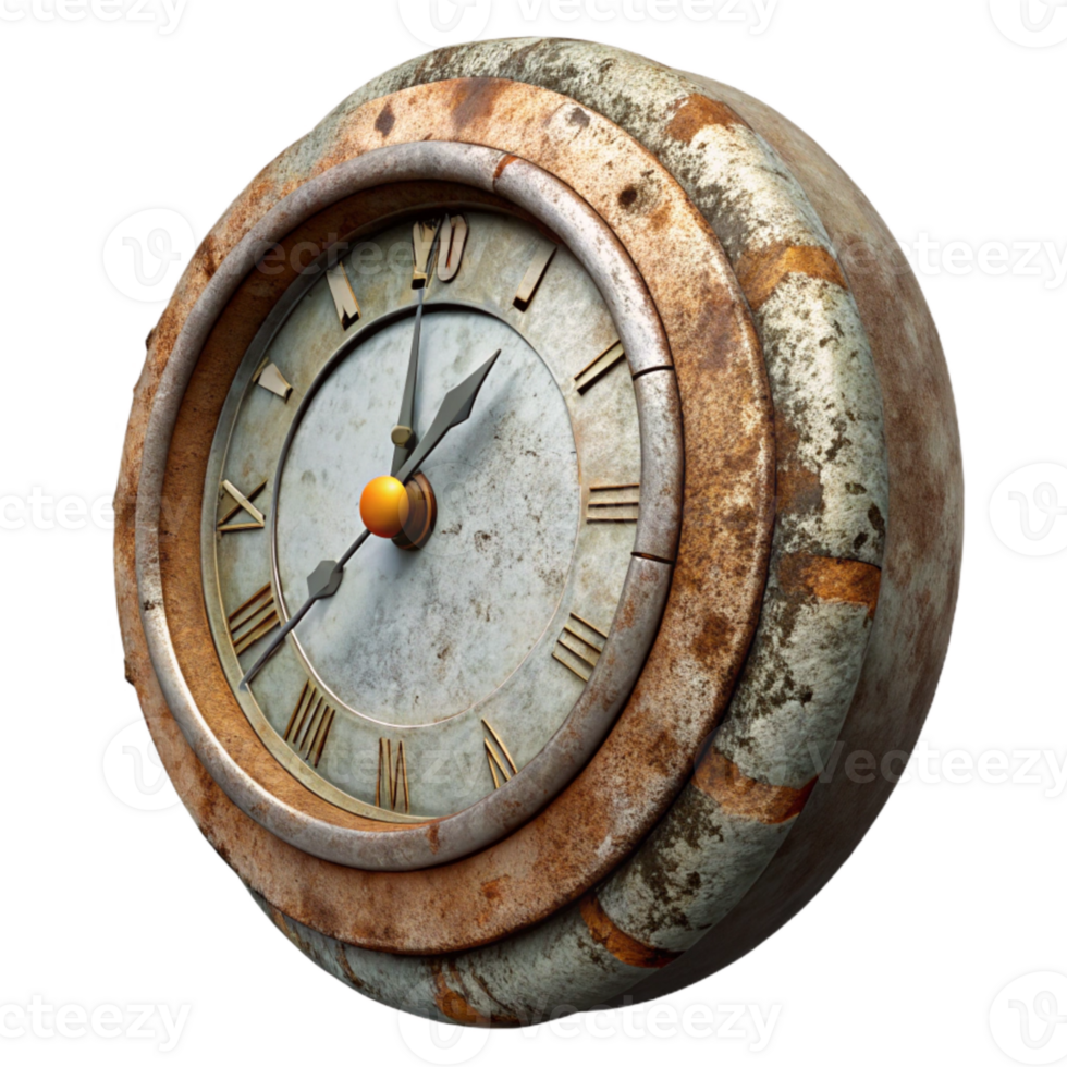 vibrant rustic Decaying Clock Rustic Texture Cutout 4K png