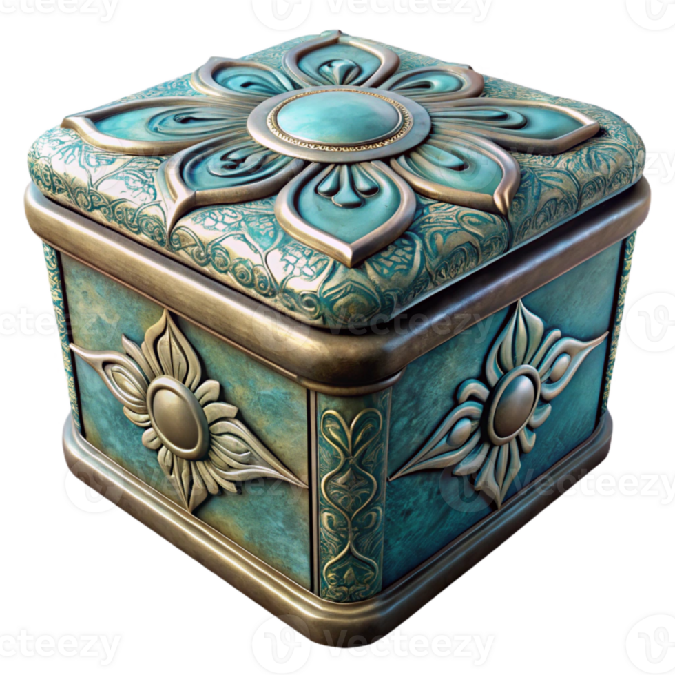 wonderful classic Decoupage Box Lid Ornate Design Isolated exclusive png